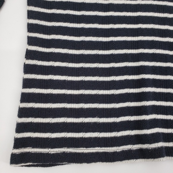 American Eagle Navy & White Striped Crop Top S - Picture 2 of 8